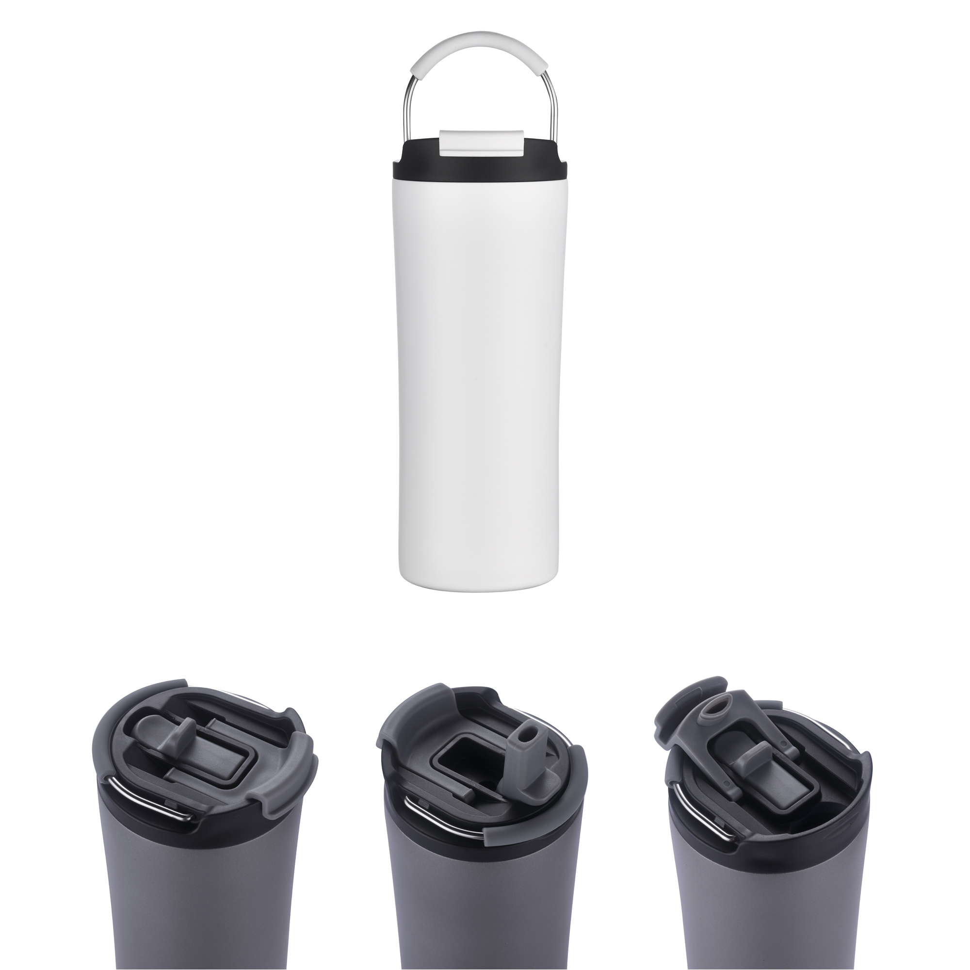 Insulated Stainless Steel Bottle w/ 2-in-1 Lid